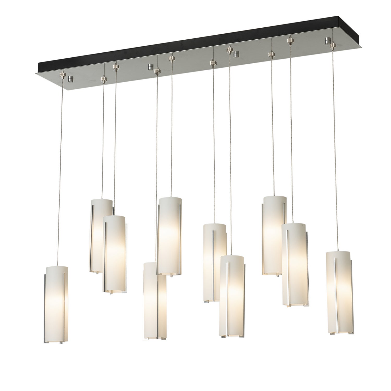 Hubbardton Forge - 131204-SKT-STND-85-GG0065 - Exos Glass 10-Light Pendant - Exos Glass - Sterling