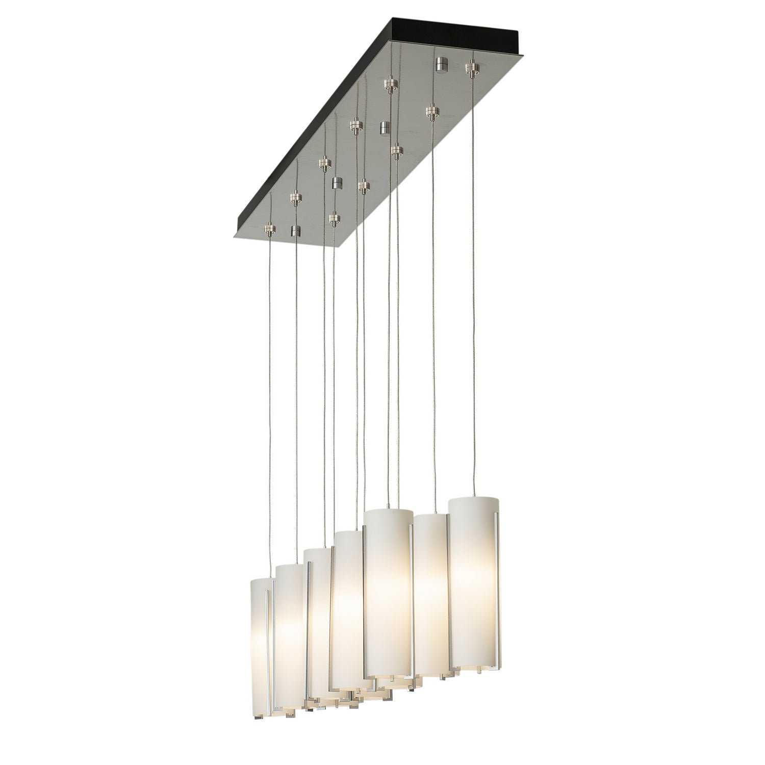 Hubbardton Forge - 131204-SKT-STND-85-GG0065 - Exos Glass 10-Light Pendant - Exos Glass - Sterling