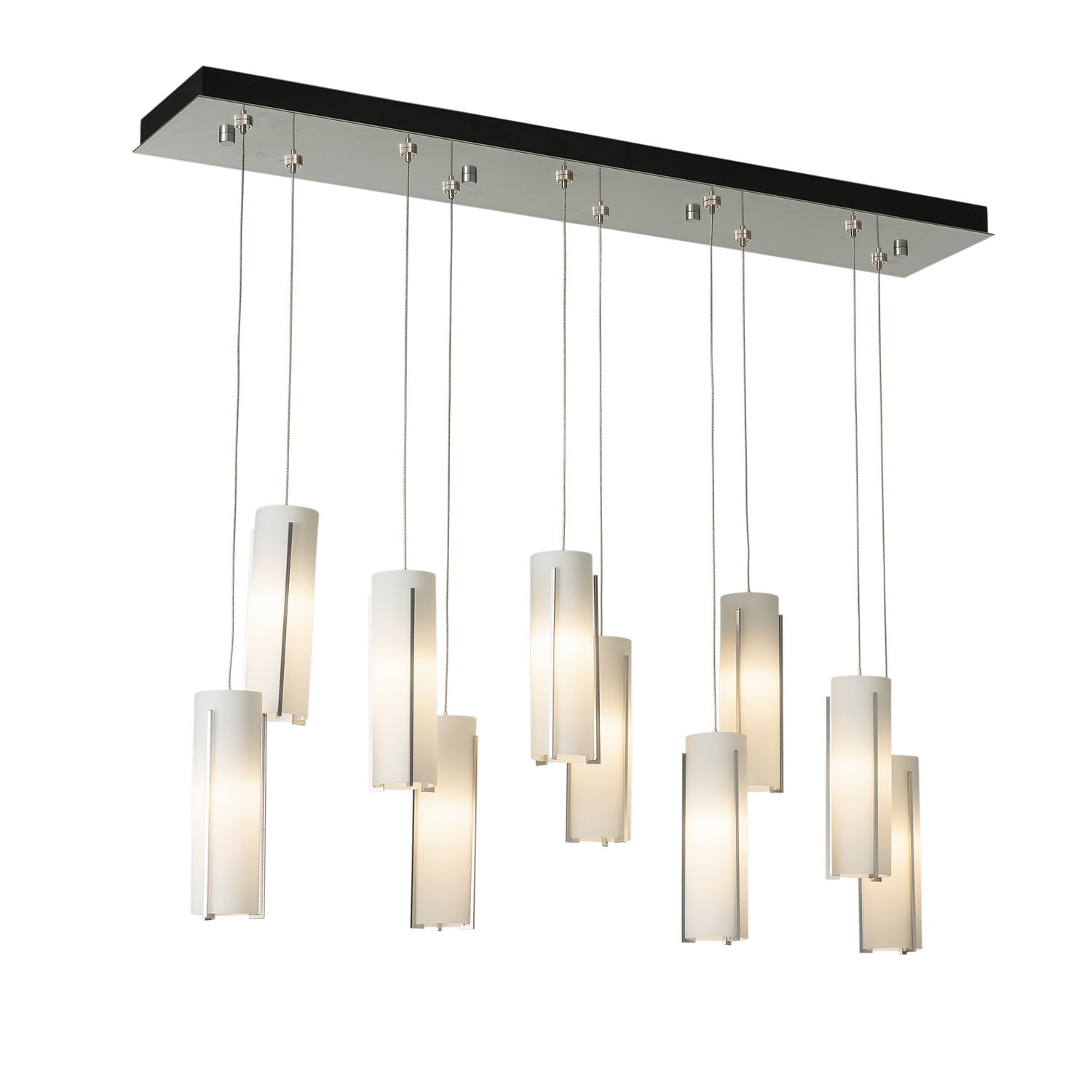 Hubbardton Forge - 131204-SKT-STND-85-GG0065 - Exos Glass 10-Light Pendant - Exos Glass - Sterling