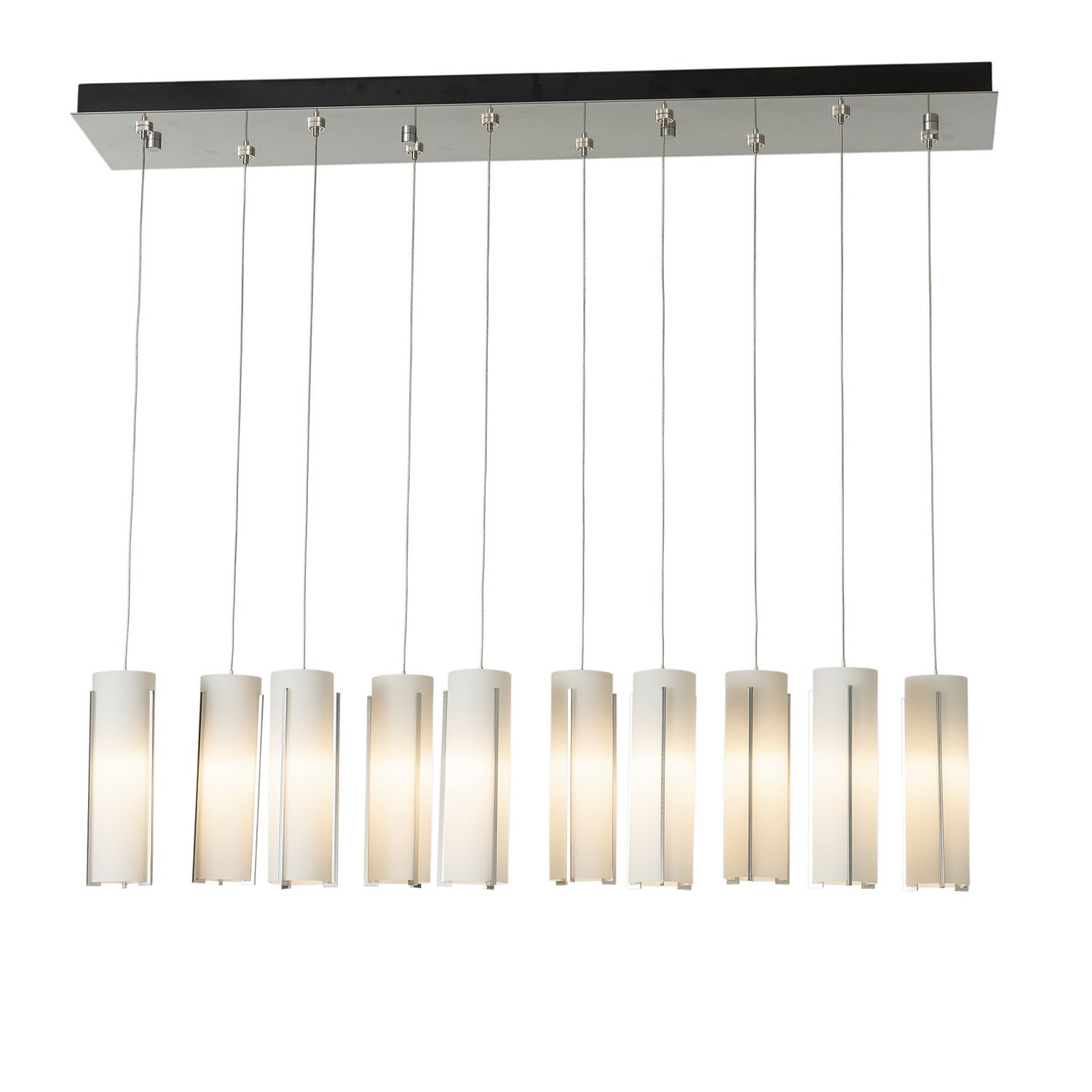 Hubbardton Forge - 131204-SKT-STND-85-GG0065 - Exos Glass 10-Light Pendant - Exos Glass - Sterling