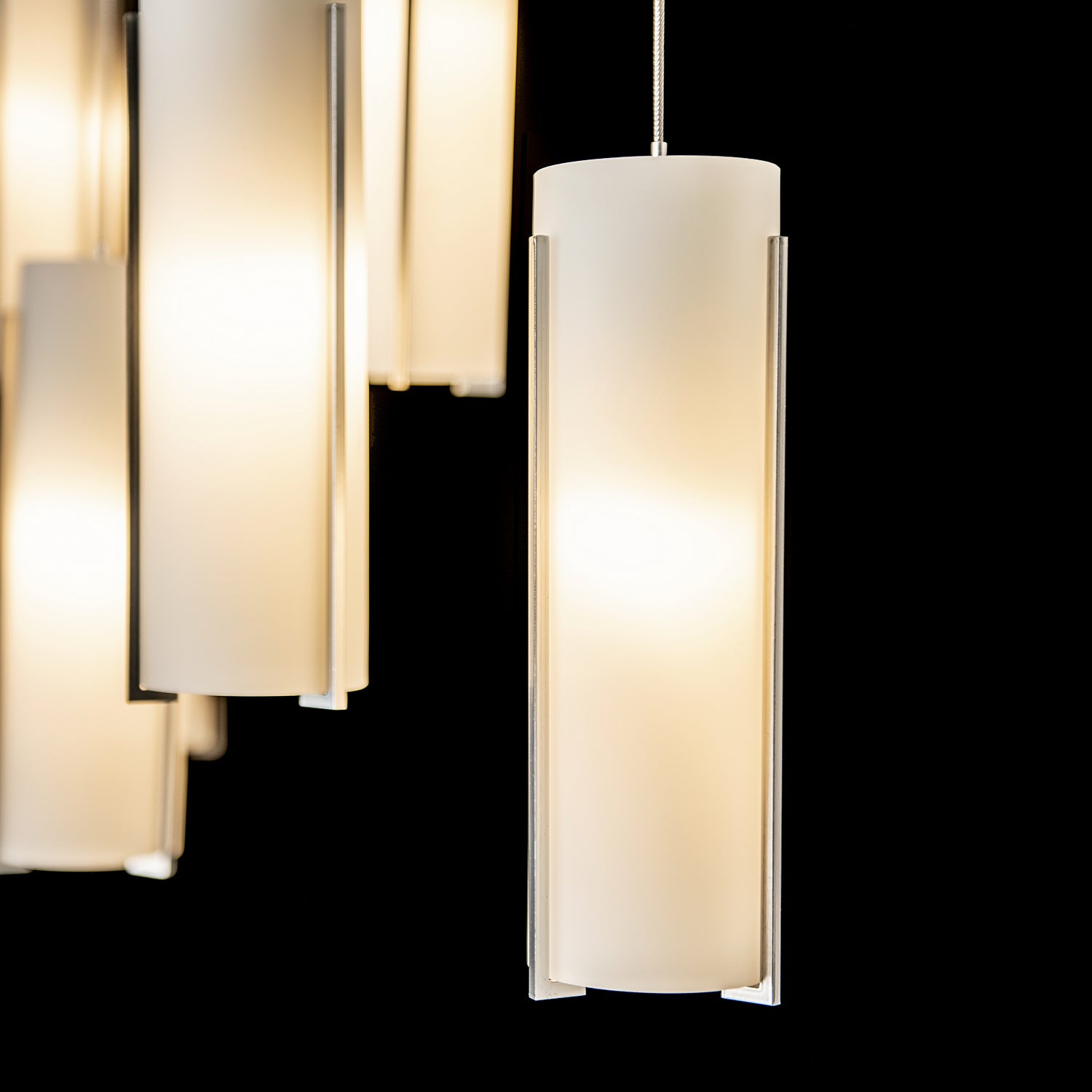 Hubbardton Forge - 131204-SKT-STND-85-GG0065 - Exos Glass 10-Light Pendant - Exos Glass - Sterling