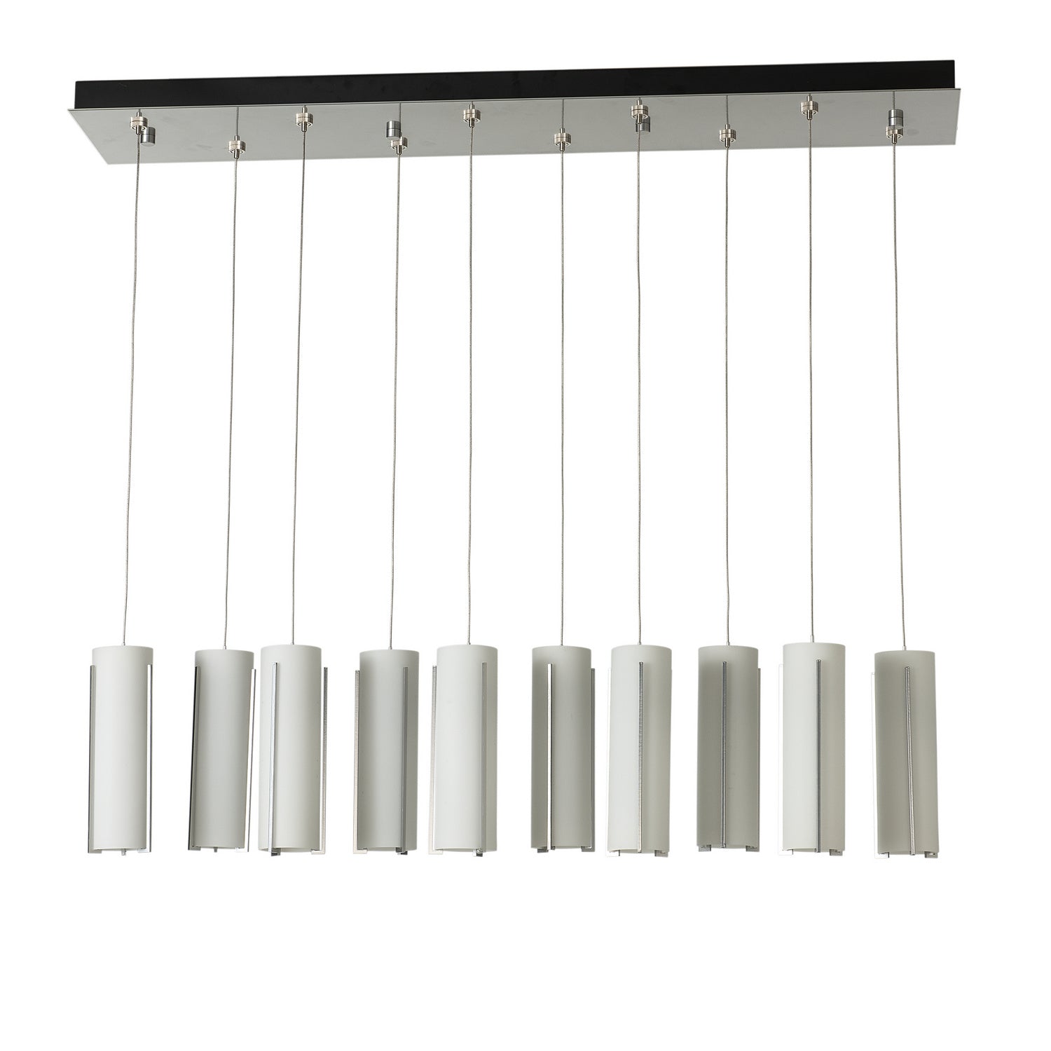 Hubbardton Forge - 131204-SKT-STND-85-GG0065 - Exos Glass 10-Light Pendant - Exos Glass - Sterling