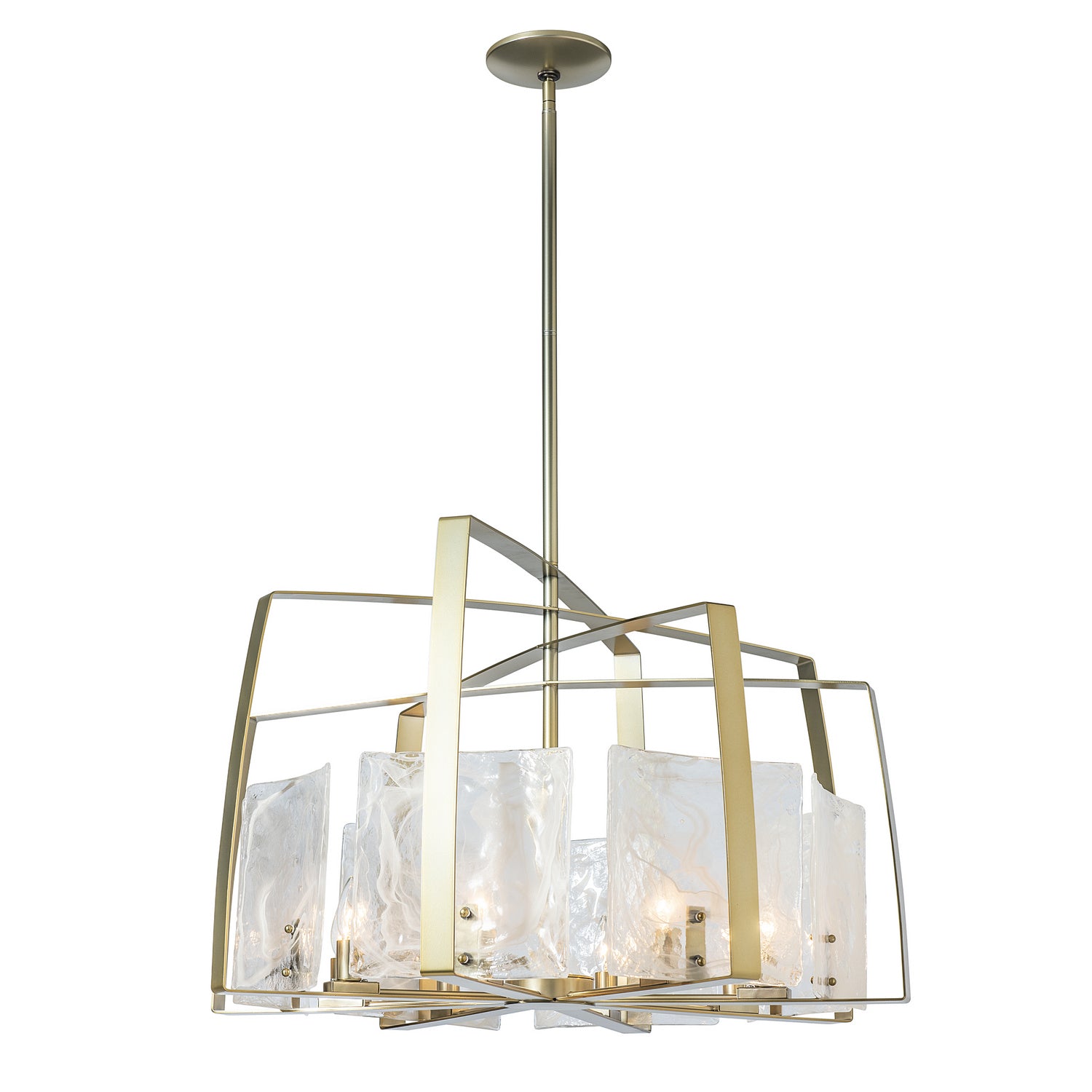 Hubbardton Forge - 131312-SKT-MULT-86-YR0699 - Eight Light Pendant - Arc - Modern Brass