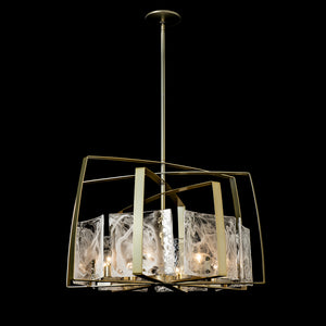 Hubbardton Forge - 131312-SKT-MULT-86-YR0699 - Eight Light Pendant - Arc - Modern Brass