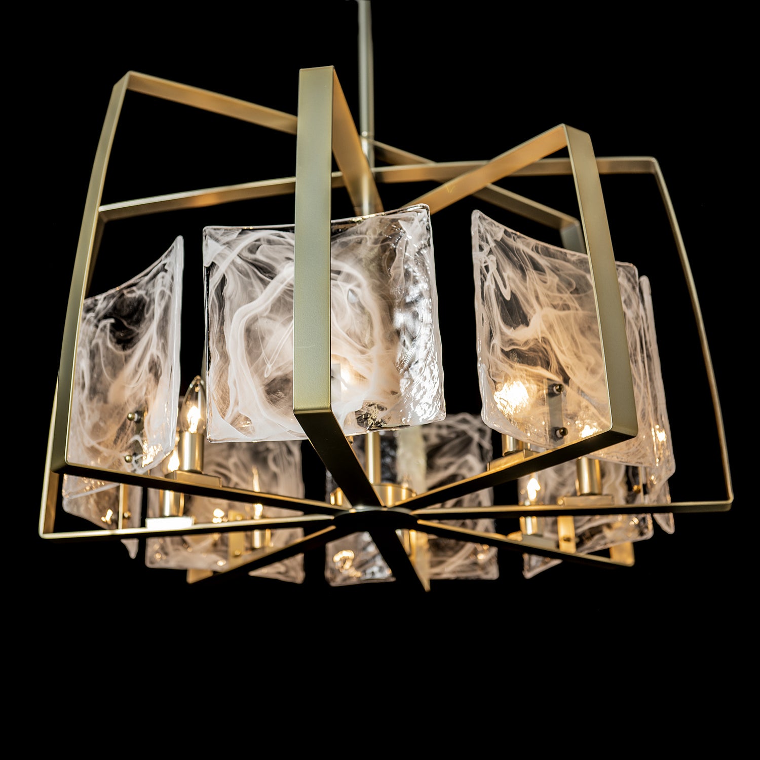 Hubbardton Forge - 131312-SKT-MULT-86-YR0699 - Eight Light Pendant - Arc - Modern Brass