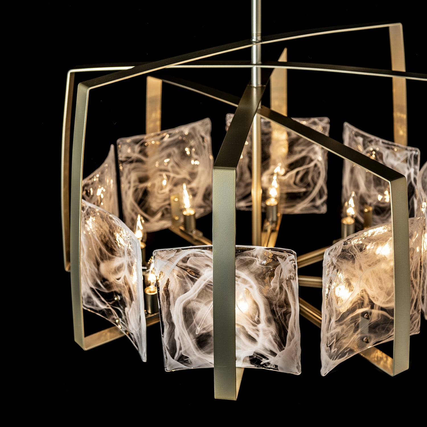 Hubbardton Forge - 131312-SKT-MULT-86-YR0699 - Eight Light Pendant - Arc - Modern Brass