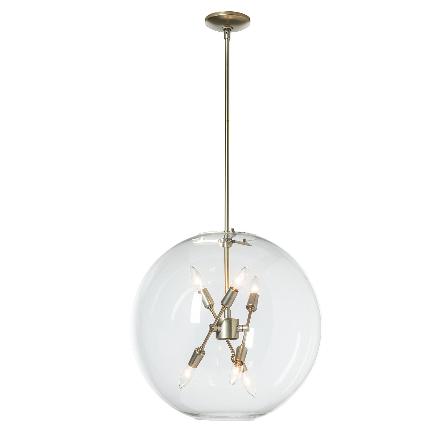 Hubbardton Forge - 134410-SKT-MULT-86-ZM0497 - Six Light Pendant - Sfera - Modern Brass