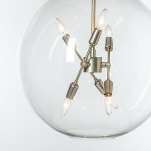 Hubbardton Forge - 134410-SKT-MULT-86-ZM0497 - Six Light Pendant - Sfera - Modern Brass