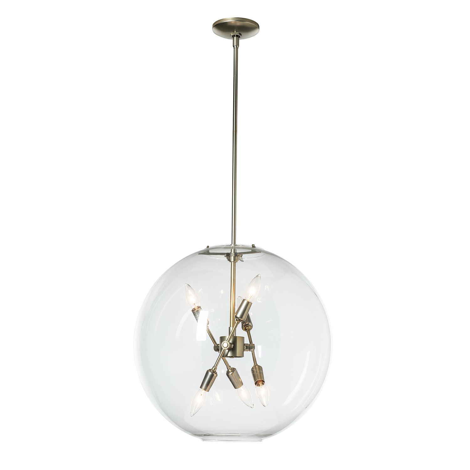 Hubbardton Forge - 134410-SKT-MULT-86-ZM0497 - Six Light Pendant - Sfera - Modern Brass