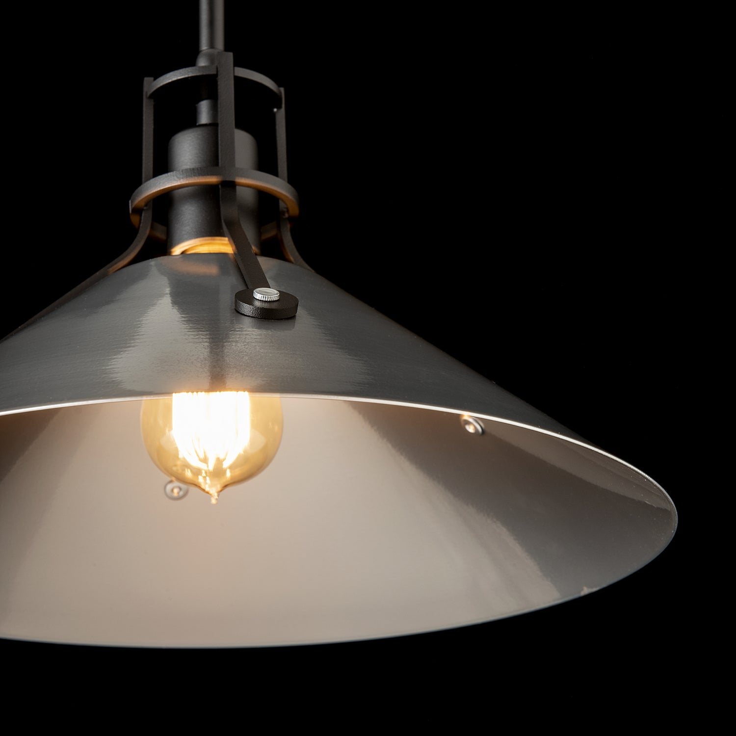 Hubbardton Forge - 134550-SKT-MULT-10-85 - Henry Medium Steel Shade Pendant - Henry - Black