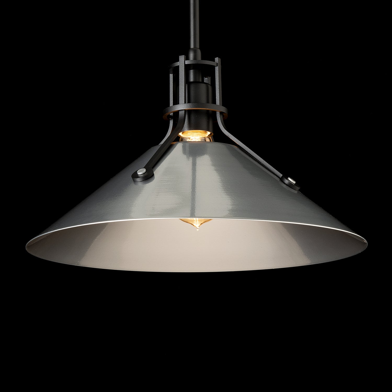 Hubbardton Forge - 134550-SKT-MULT-10-85 - Henry Medium Steel Shade Pendant - Henry - Black