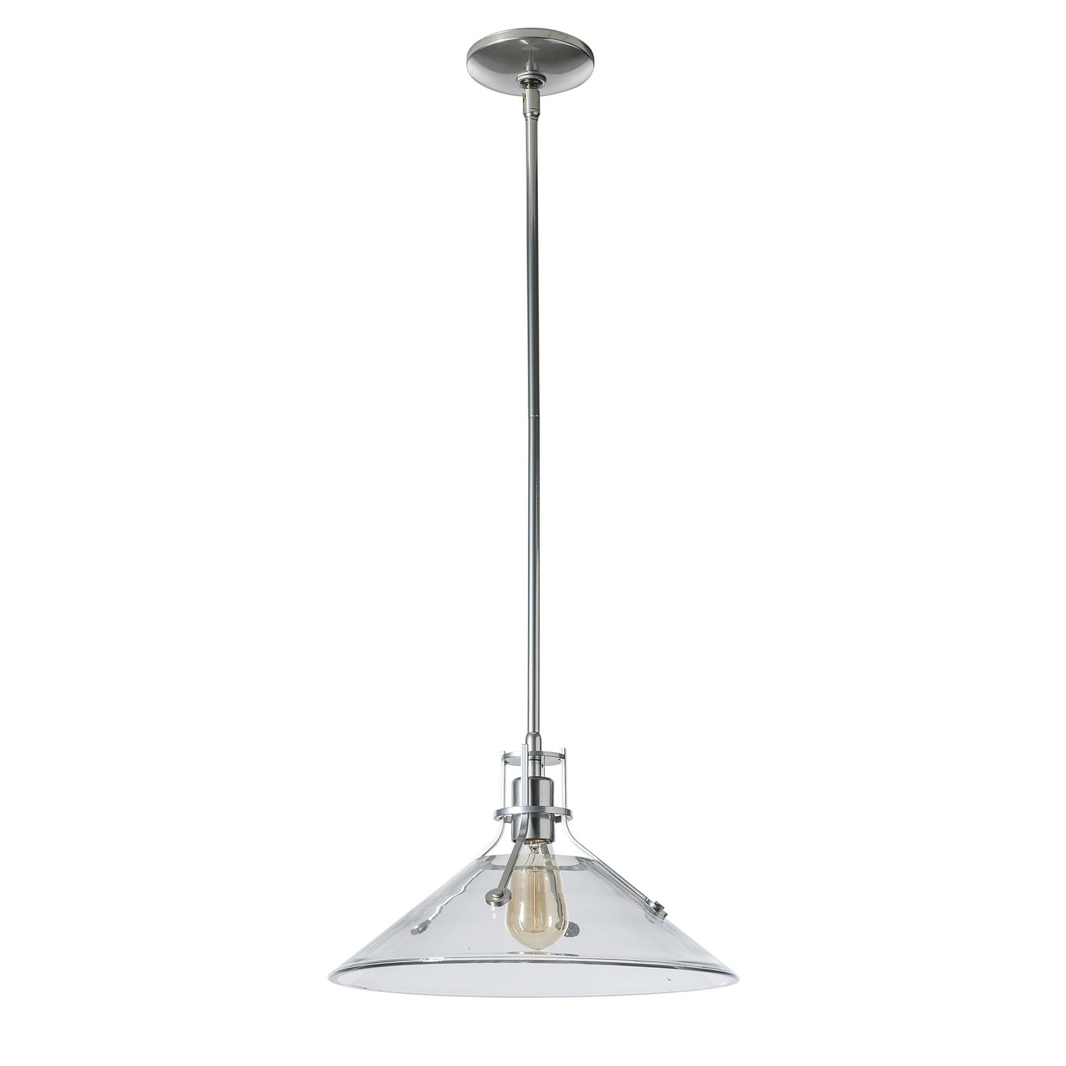 Hubbardton Forge - 134553-SKT-MULT-85-ZM0686 - Henry Medium Glass Shade Pendant - Henry - Sterling