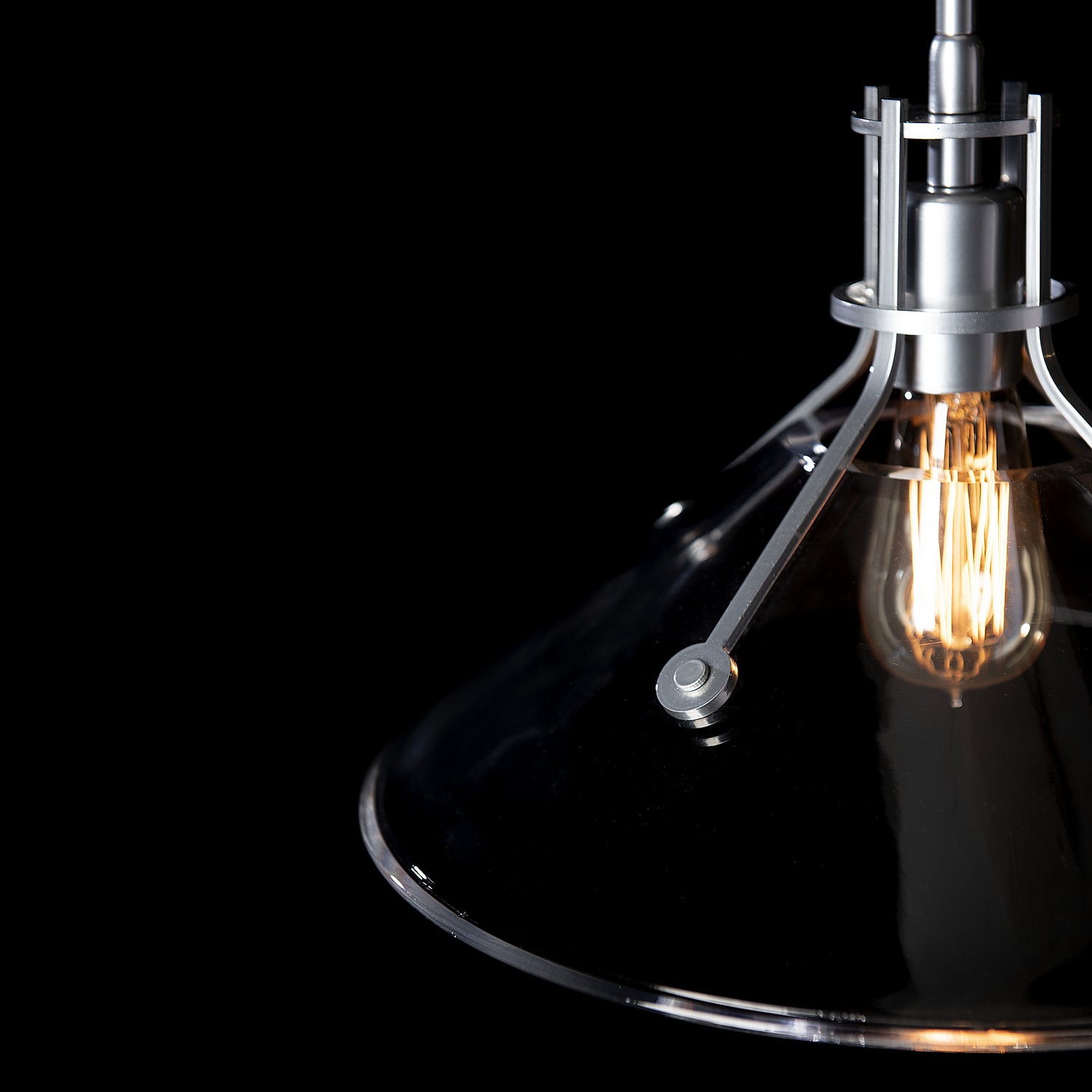 Hubbardton Forge - 134553-SKT-MULT-85-ZM0686 - Henry Medium Glass Shade Pendant - Henry - Sterling