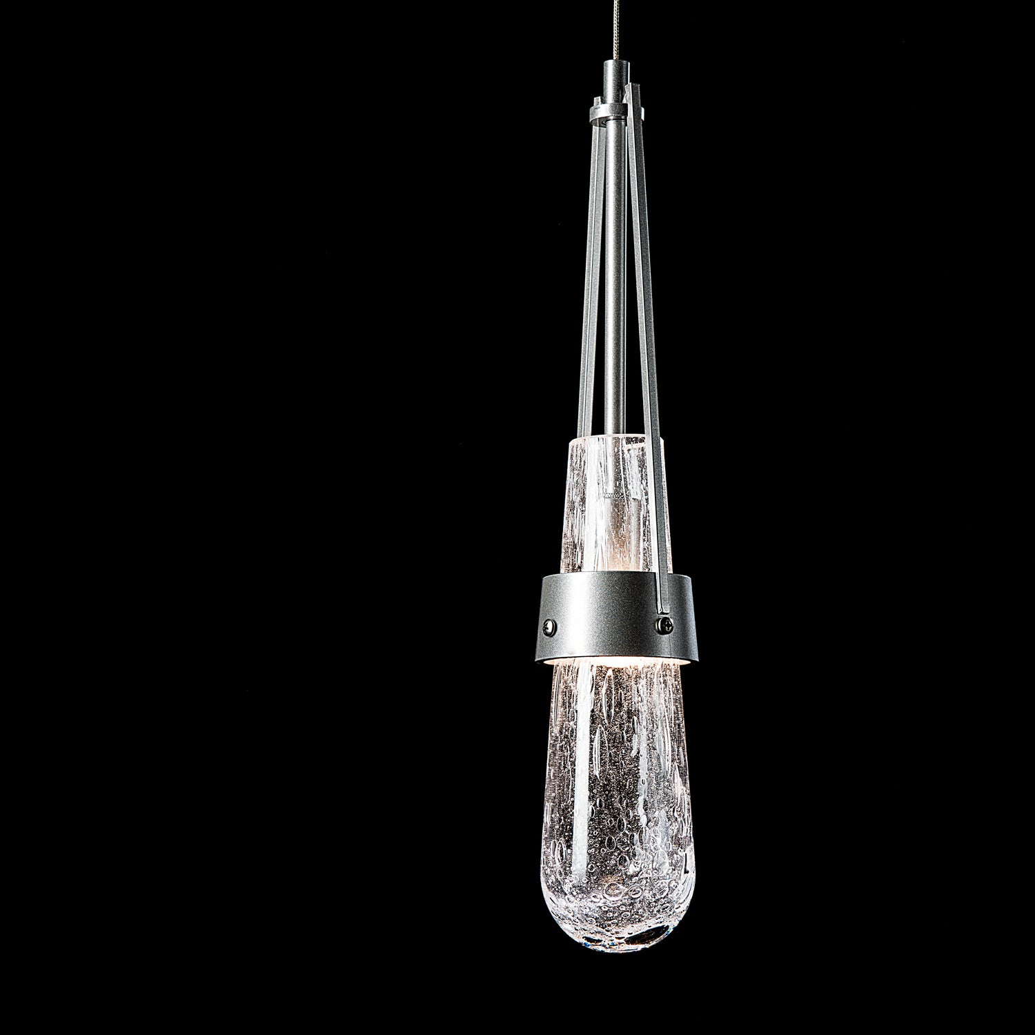 Hubbardton Forge - 161042-SKT-STND-85-YG0434 - Link Blown Glass Low Voltage Mini Pendant - Link - Sterling