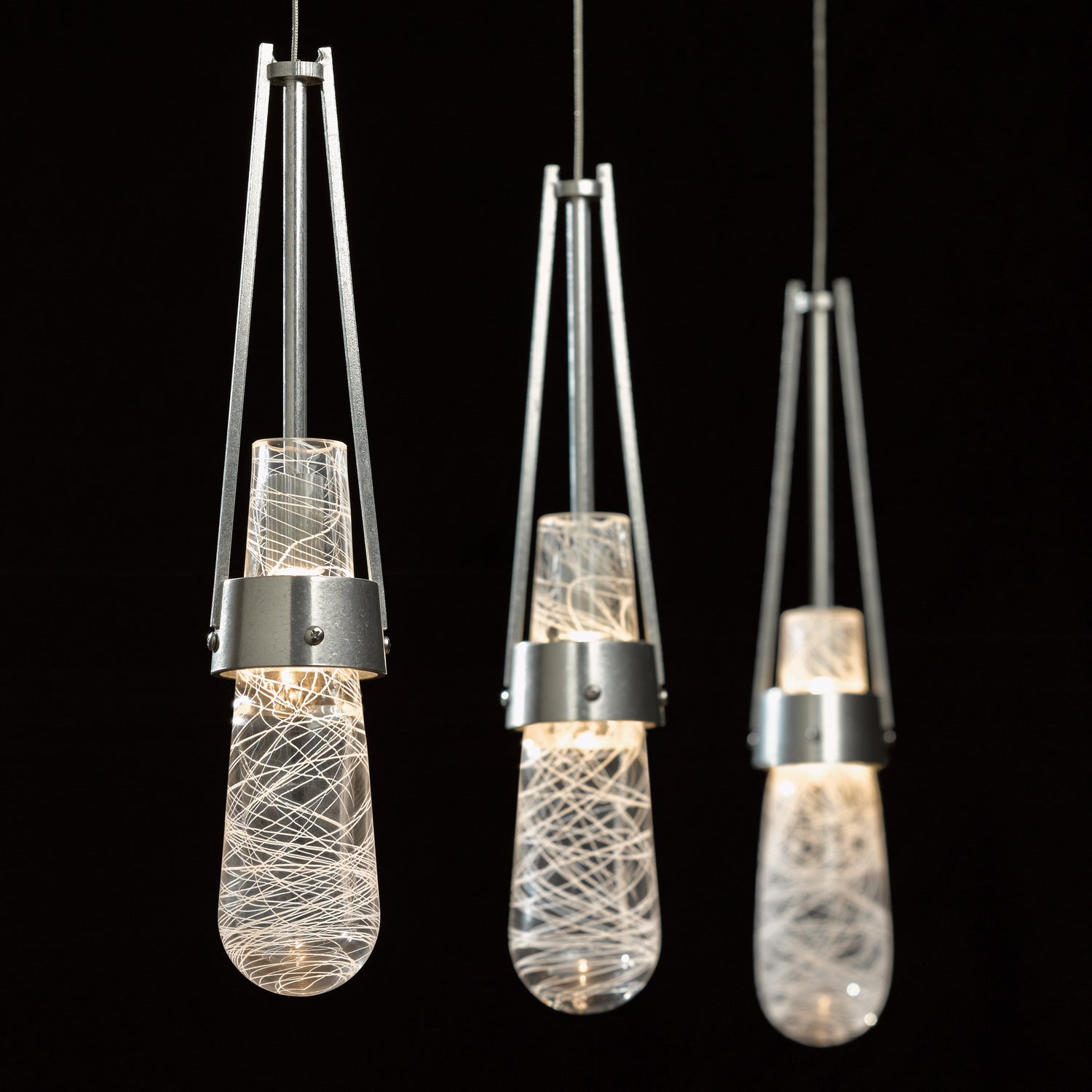 Hubbardton Forge - 161042-SKT-STND-85-YJ0434 - Link Blown Glass Low Voltage Mini Pendant - Link - Sterling