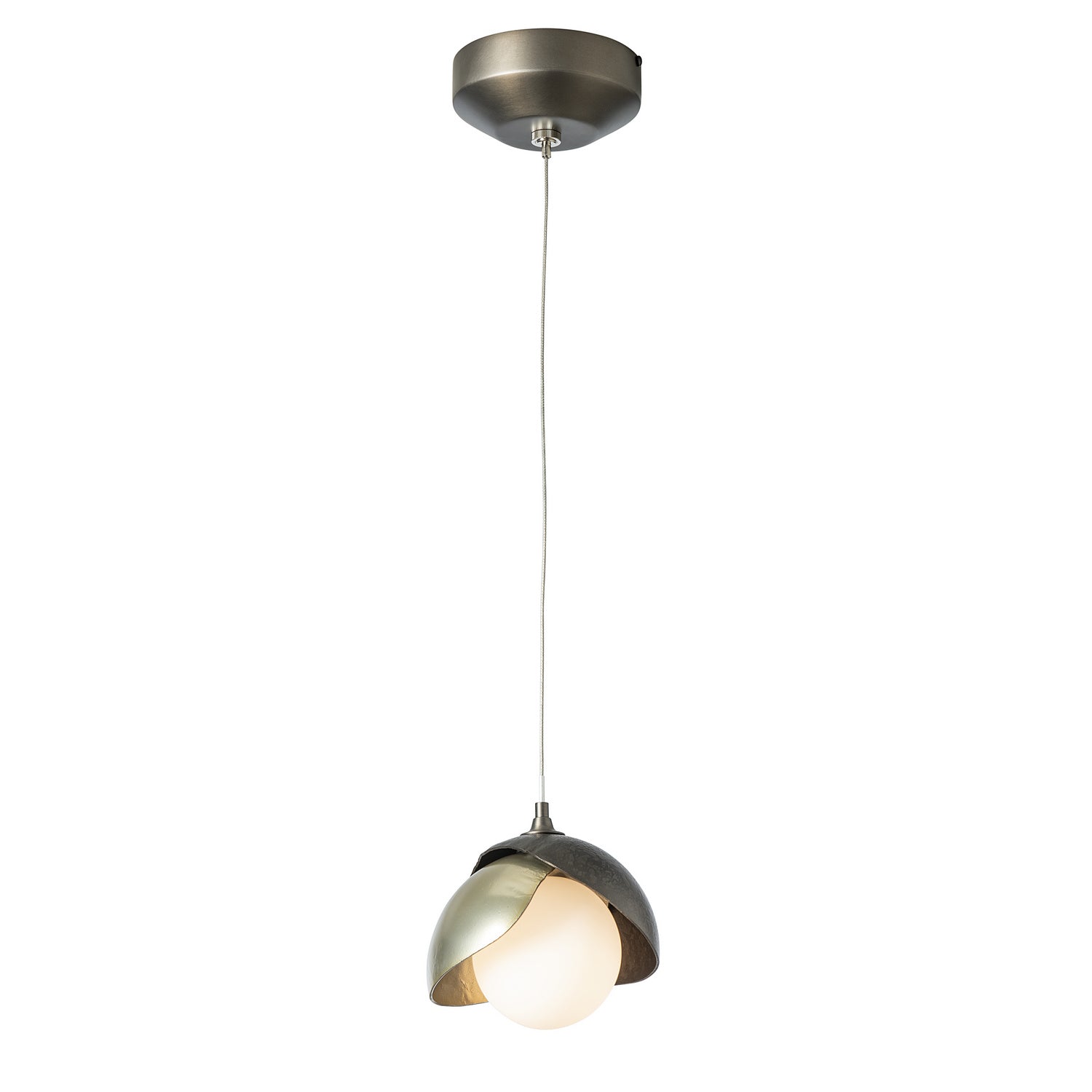 Hubbardton Forge - 161183-SKT-STND-07-86-GG0711 - Brooklyn Double Shade Low Voltage Mini Pendant - Brooklyn - Dark Smoke