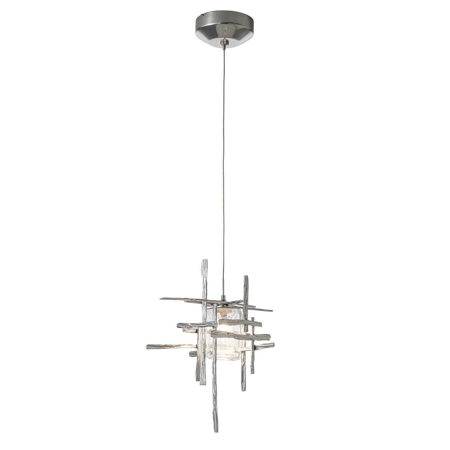 Hubbardton Forge - 161184-SKT-STND-85-II0728 - One Light Mini Pendant - Tura - Sterling