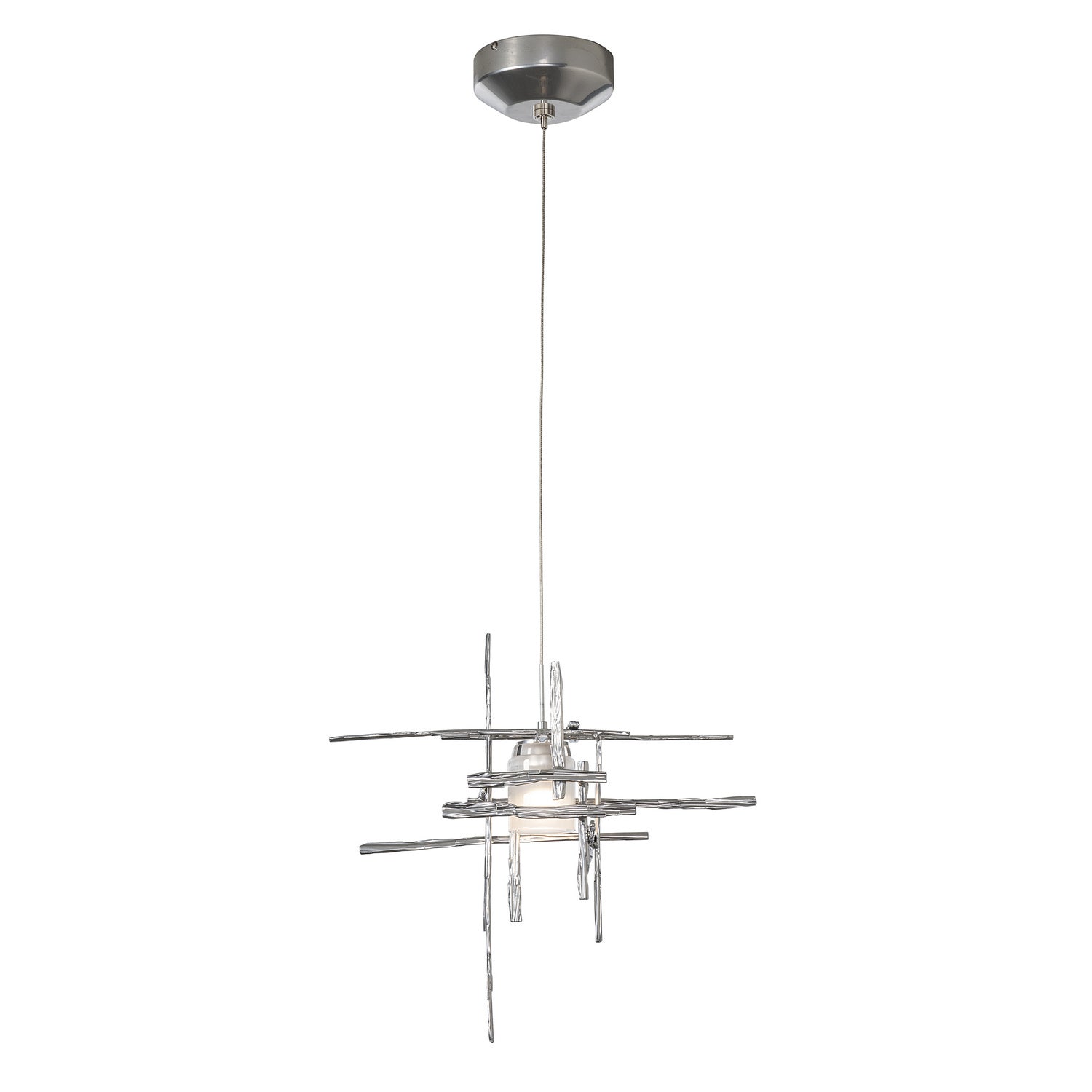 Hubbardton Forge - 161185-SKT-STND-85-YC0305 - One Light Mini Pendant - Tura - Sterling