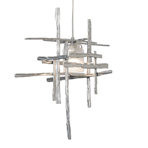 Hubbardton Forge - 161185-SKT-STND-85-YC0305 - One Light Mini Pendant - Tura - Sterling