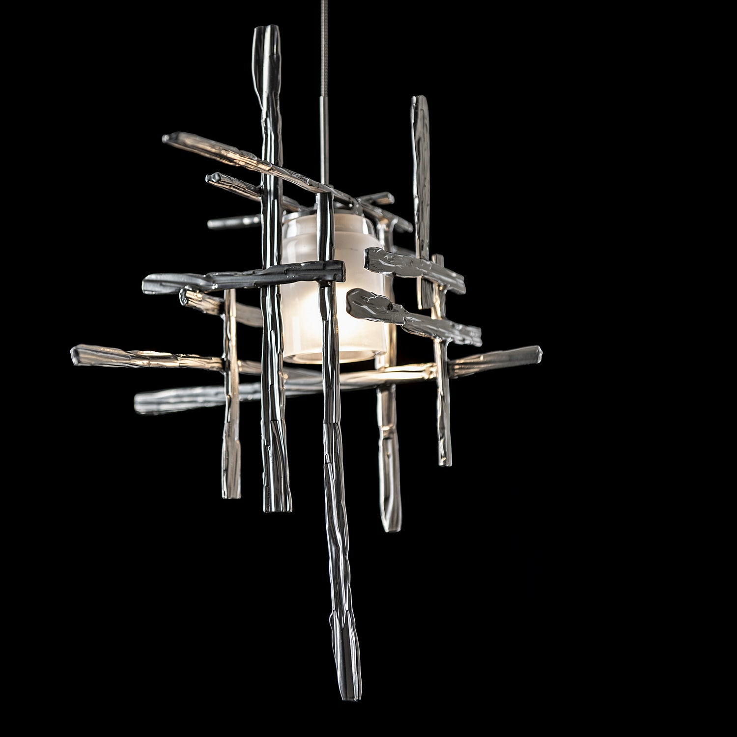 Hubbardton Forge - 161185-SKT-STND-85-YC0305 - One Light Mini Pendant - Tura - Sterling