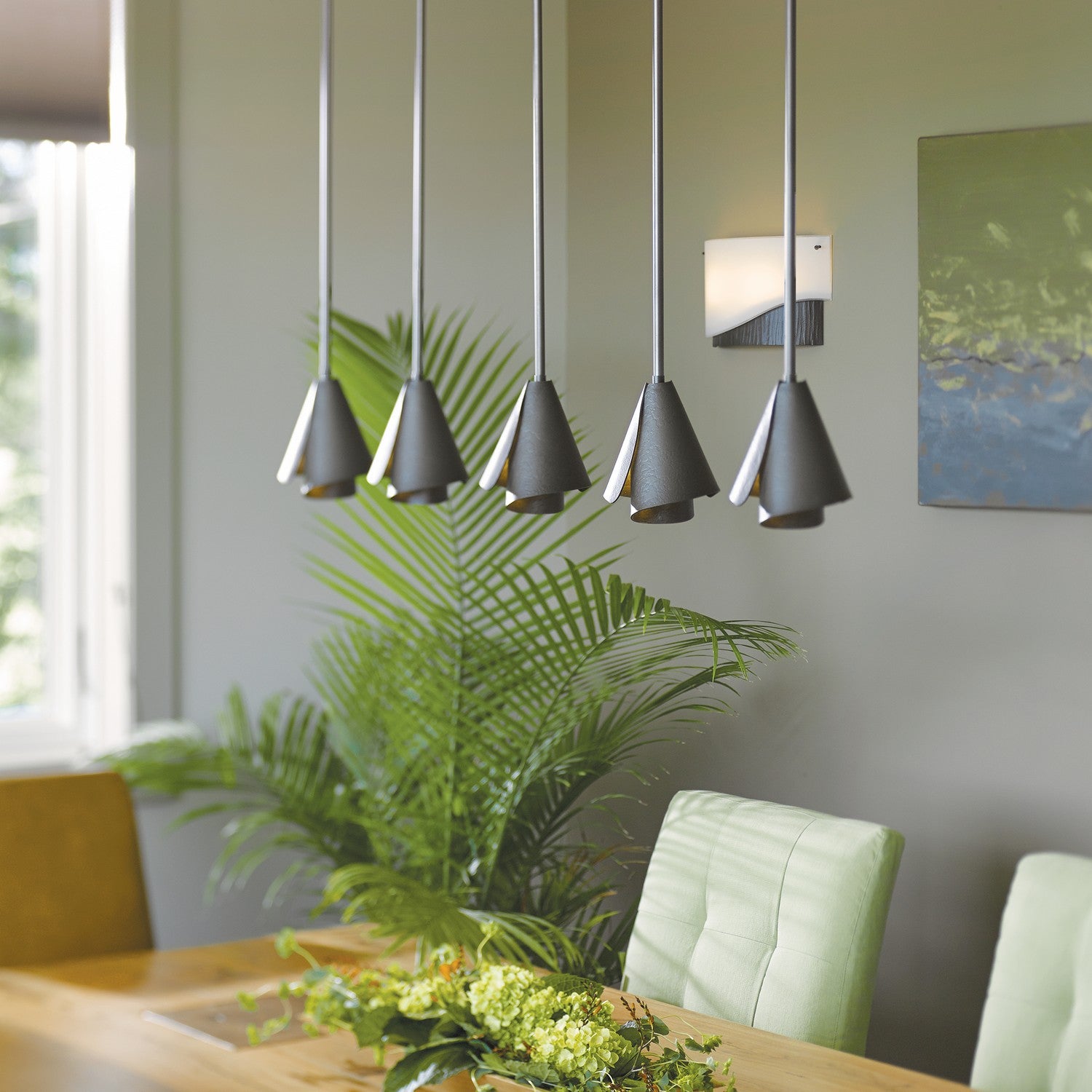 Hubbardton Forge - 184500-SKT-MULT-07 - Mobius Steel Shade Mini Pendant - Mobius - Dark Smoke