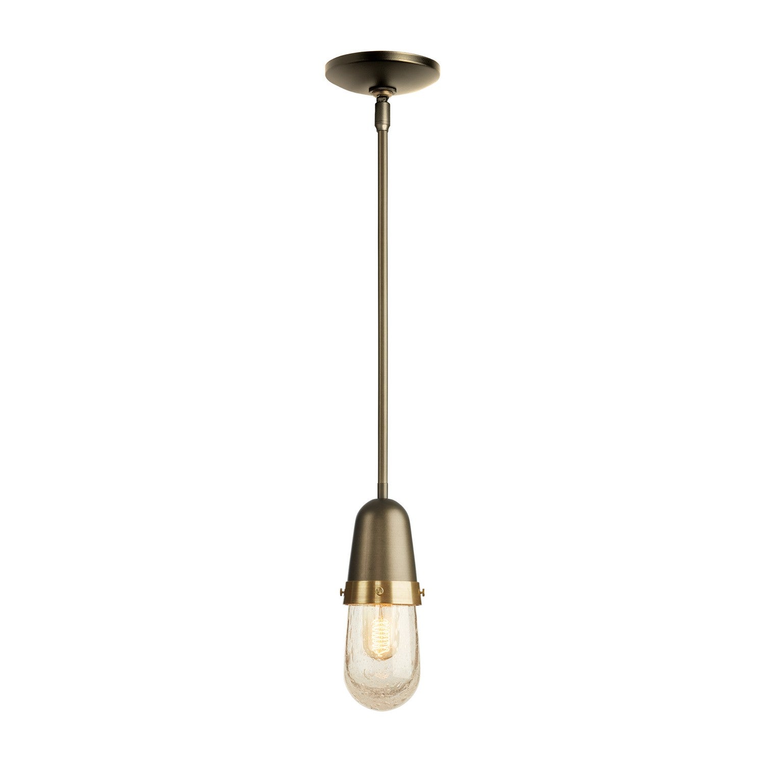 Hubbardton Forge - 187000-SKT-MULT-07-BR-YG0512 - One Light Mini Pendant - Fizz - Dark Smoke