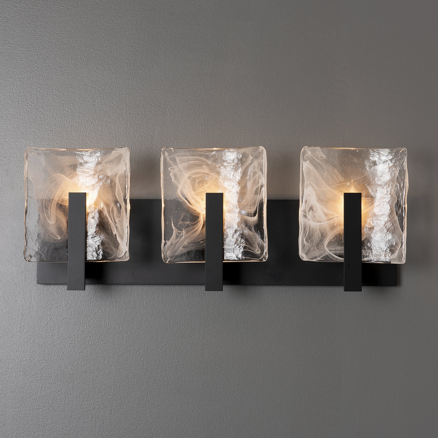 Hubbardton Forge - 201312-SKT-10-YR0719 - Three Light Bath Sconce - Arc - Black