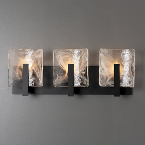 Hubbardton Forge - 201312-SKT-10-YR0719 - Three Light Bath Sconce - Arc - Black