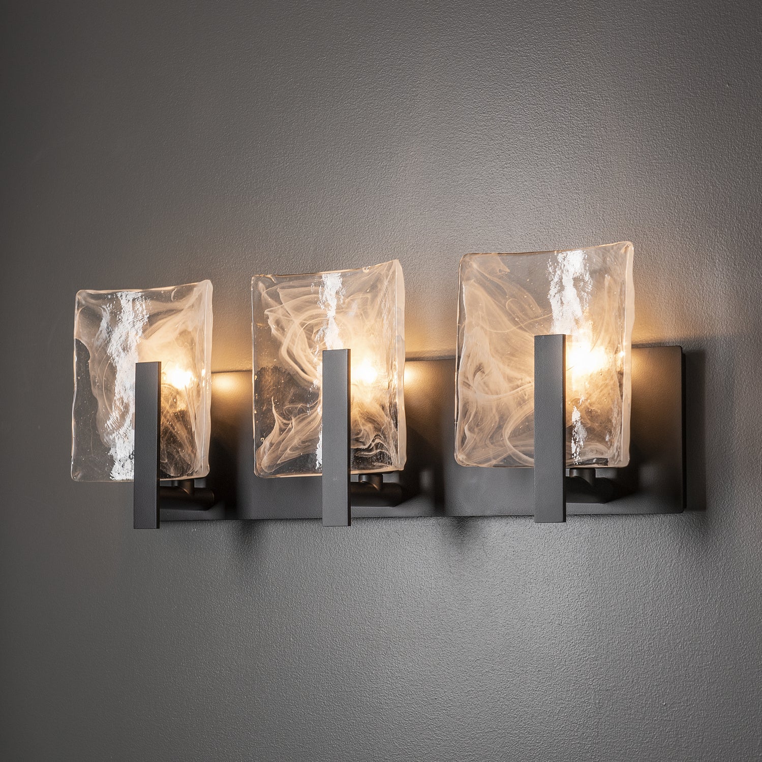 Hubbardton Forge - 201312-SKT-10-YR0719 - Three Light Bath Sconce - Arc - Black