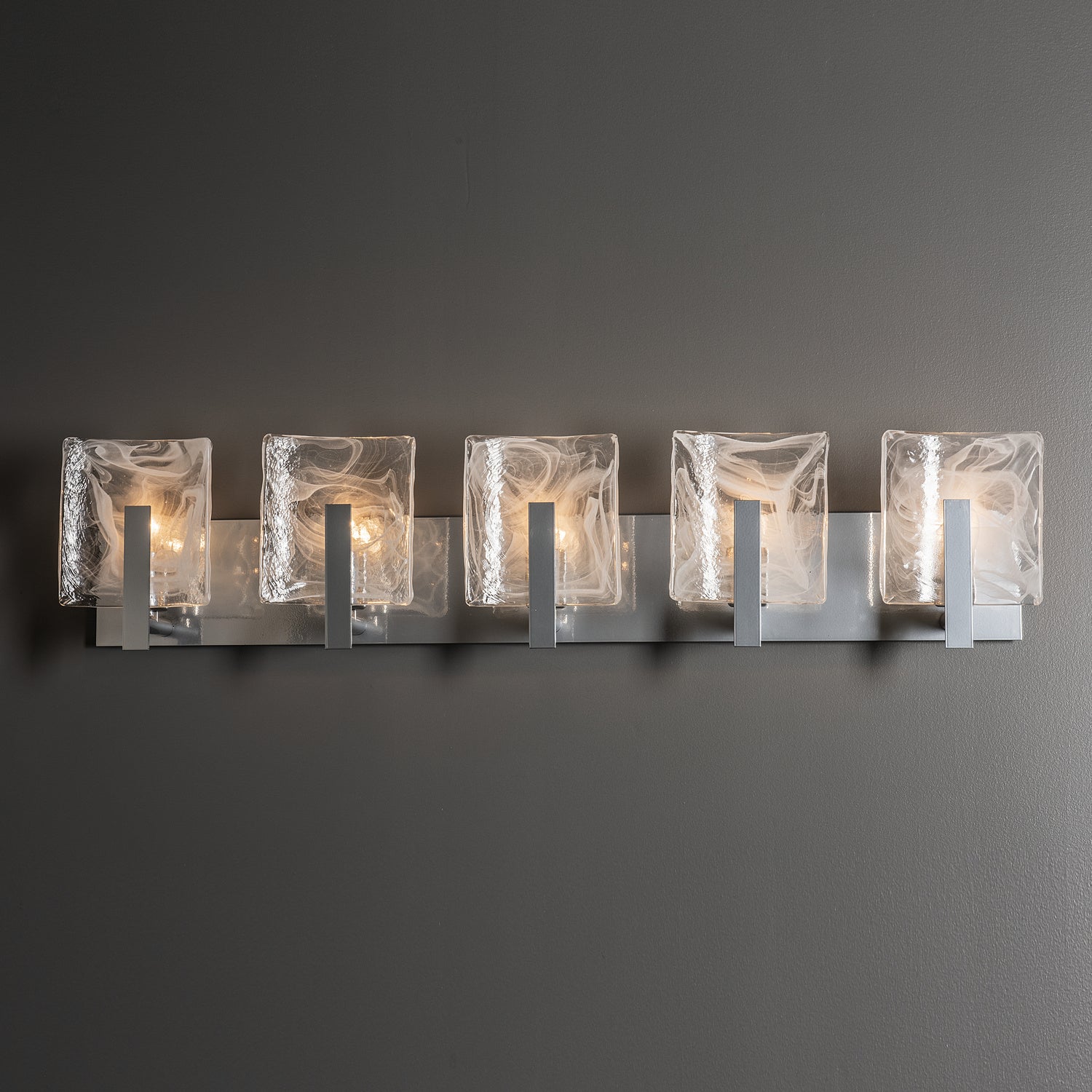 Hubbardton Forge - 201313-SKT-85-YR0719 - Five Light Bath Sconce - Arc - Sterling