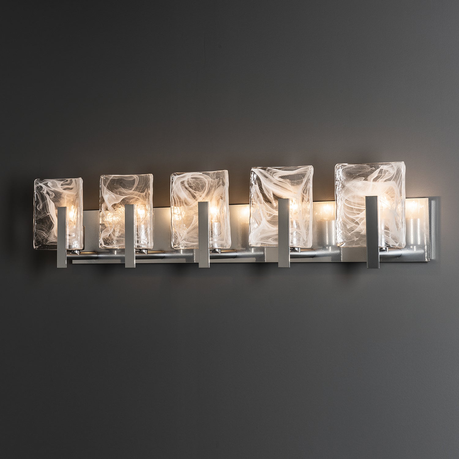 Hubbardton Forge - 201313-SKT-85-YR0719 - Five Light Bath Sconce - Arc - Sterling