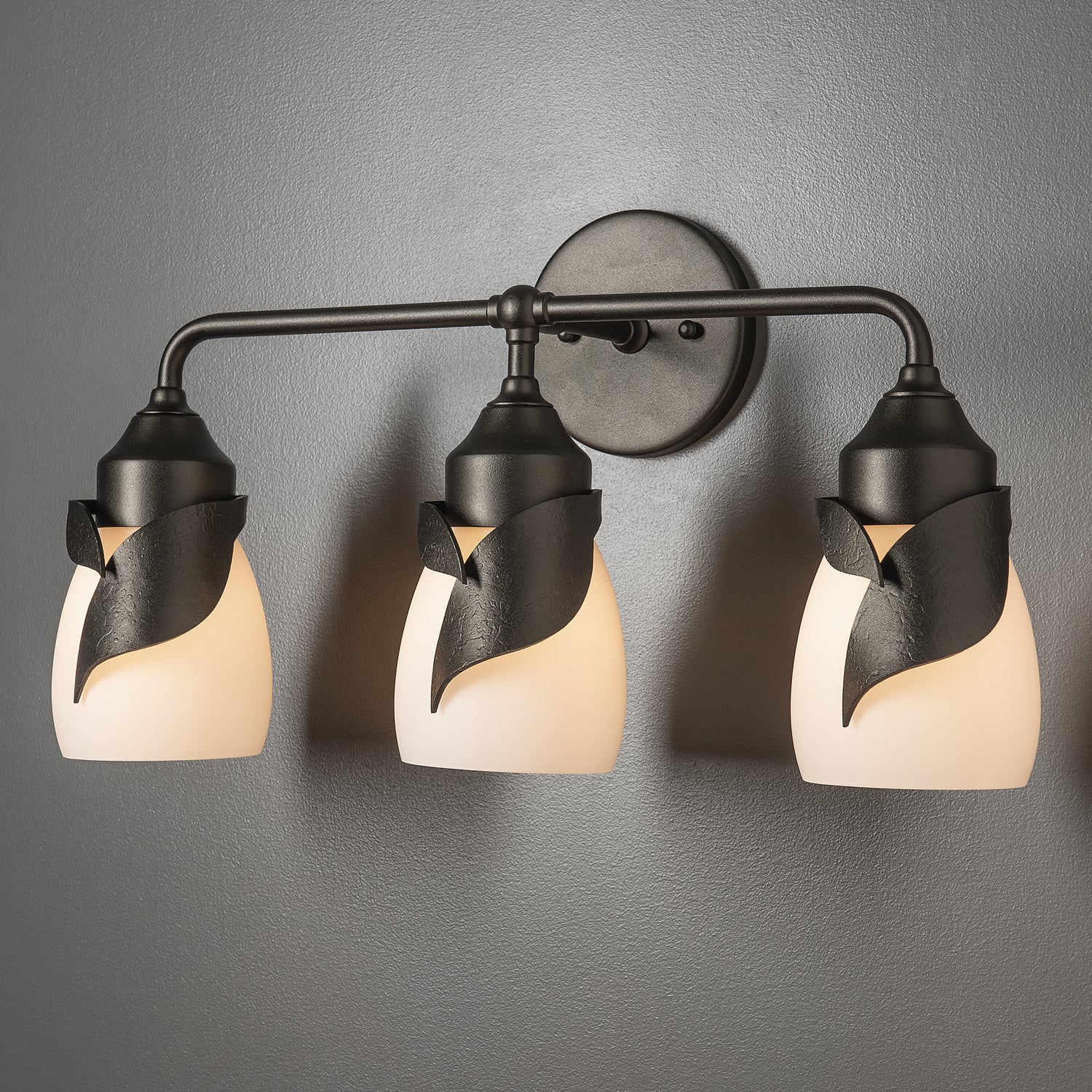 Hubbardton Forge - 201352-SKT-14-GG0330 - Lapas 3-Light Bath Sconce - Lapas - Oil Rubbed Bronze