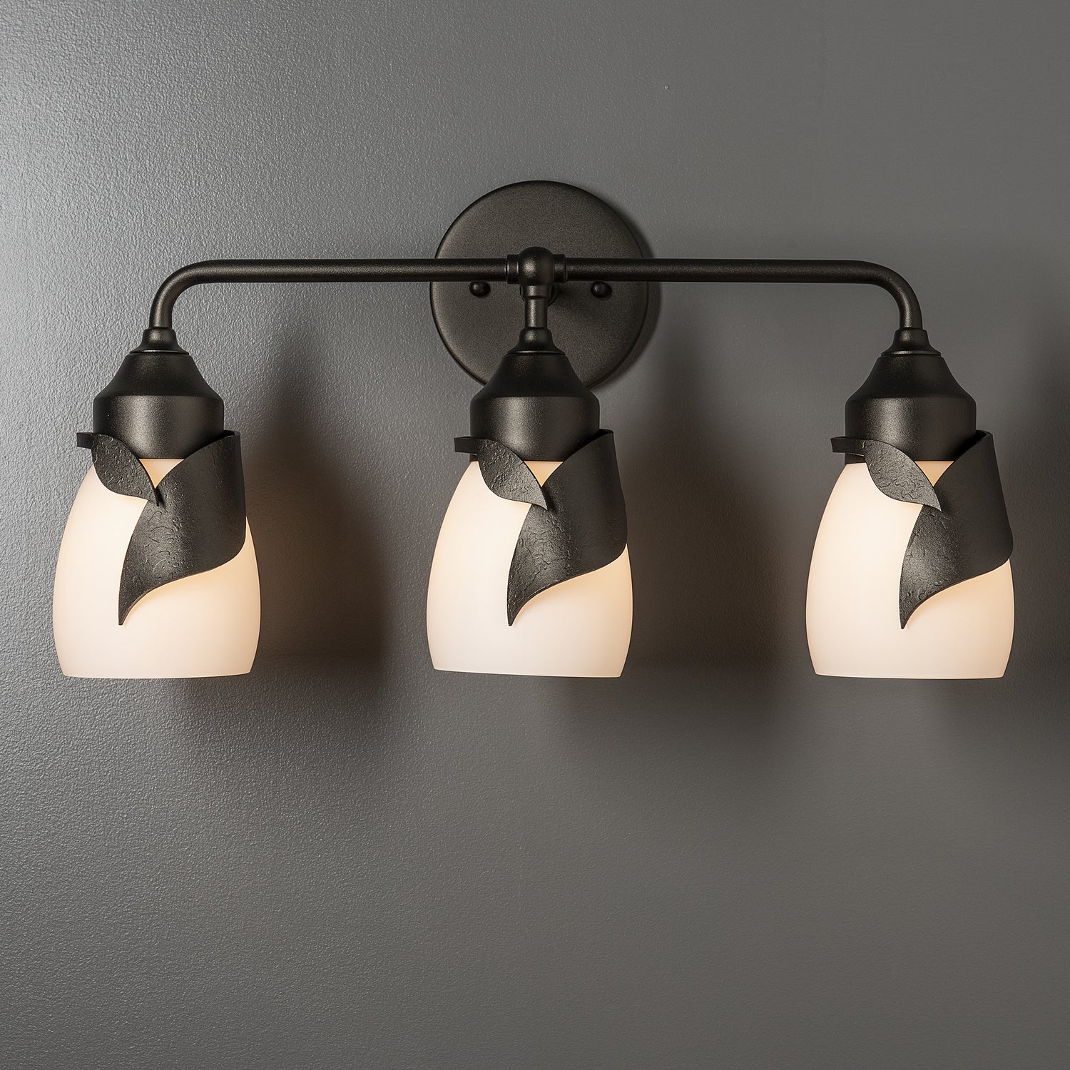 Hubbardton Forge - 201352-SKT-14-GG0330 - Lapas 3-Light Bath Sconce - Lapas - Oil Rubbed Bronze