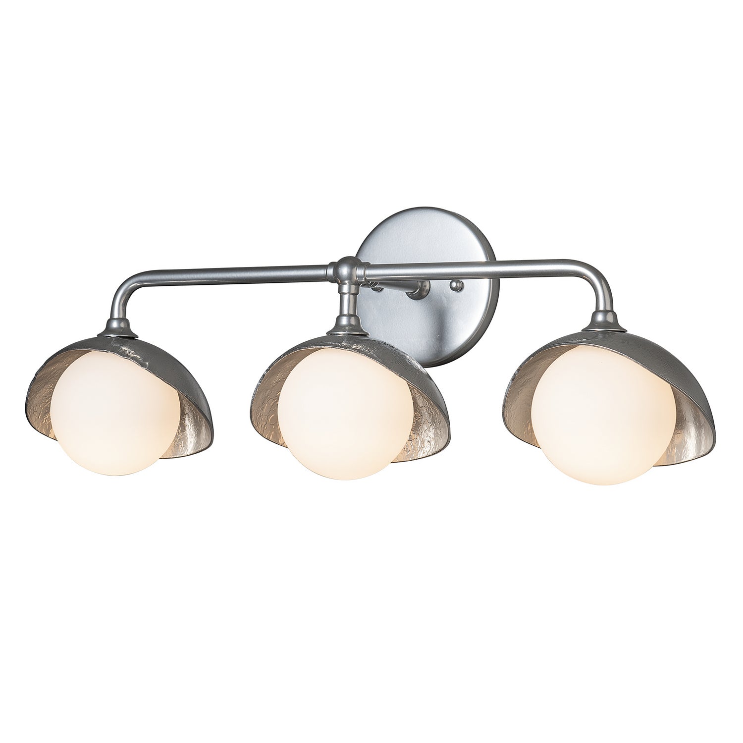 Hubbardton Forge - 201373-SKT-85-85-GG0711 - Three Light Bath Sconce - Brooklyn - Sterling