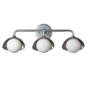 Hubbardton Forge - 201373-SKT-85-85-GG0711 - Three Light Bath Sconce - Brooklyn - Sterling