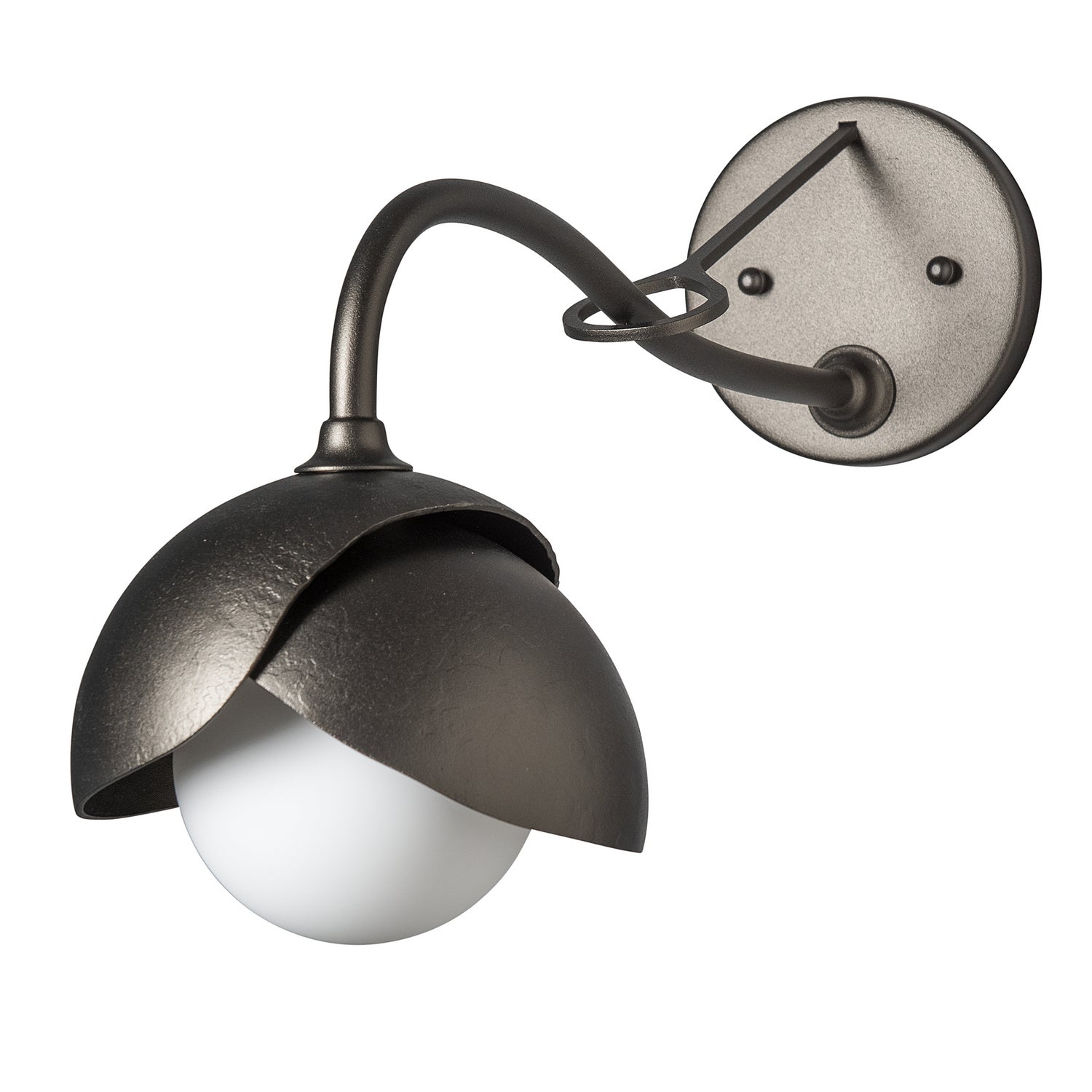 Hubbardton Forge - 201377-SKT-14-14-GG0711 - Brooklyn 1-Light Double Shade Long-Arm Sconce - Brooklyn - Oil Rubbed Bronze
