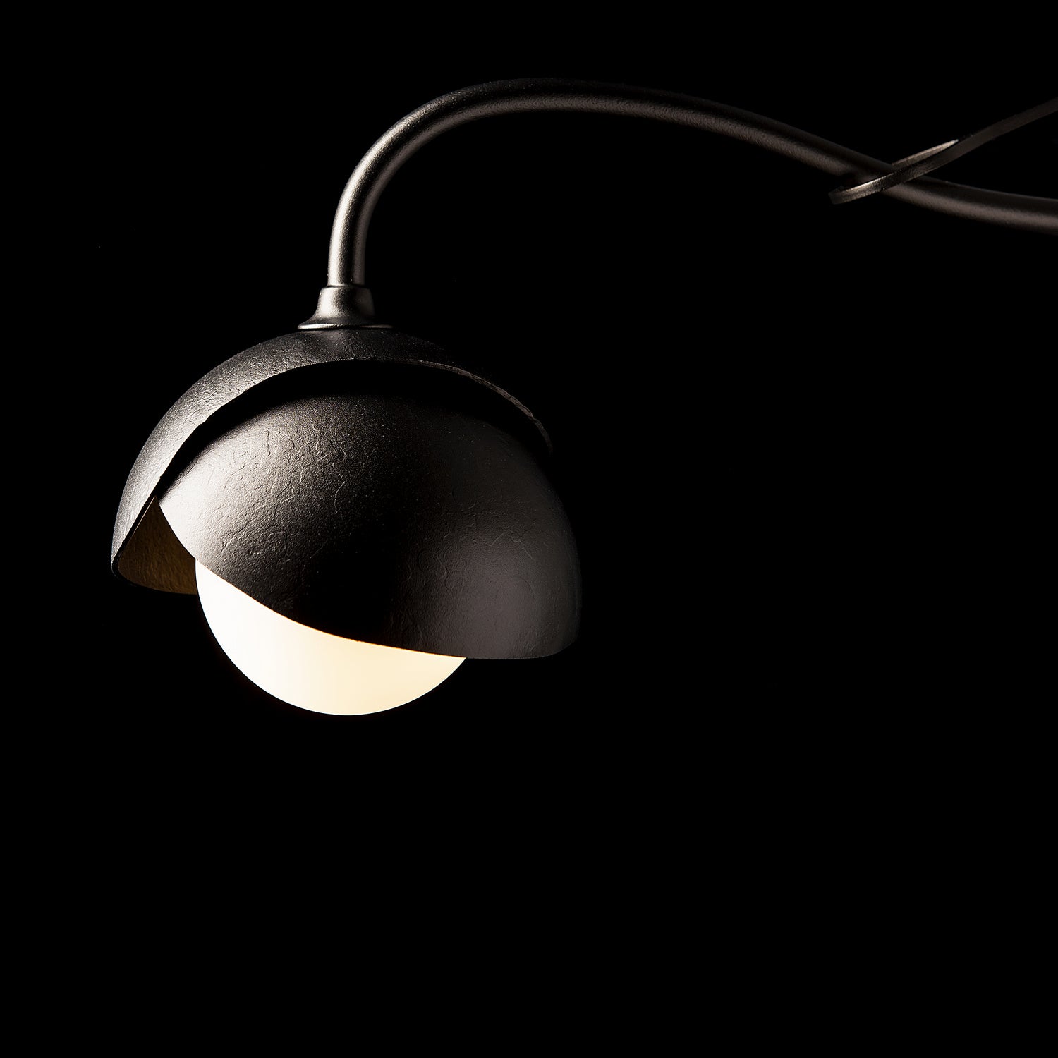 Hubbardton Forge - 201377-SKT-14-14-GG0711 - Brooklyn 1-Light Double Shade Long-Arm Sconce - Brooklyn - Oil Rubbed Bronze