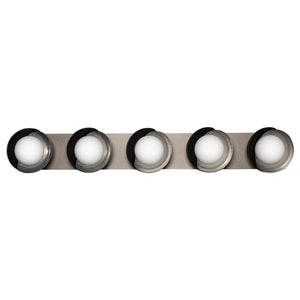 Hubbardton Forge - 201379-SKT-14-85-GG0711 - Five Light Bath Sconce - Brooklyn - Oil Rubbed Bronze