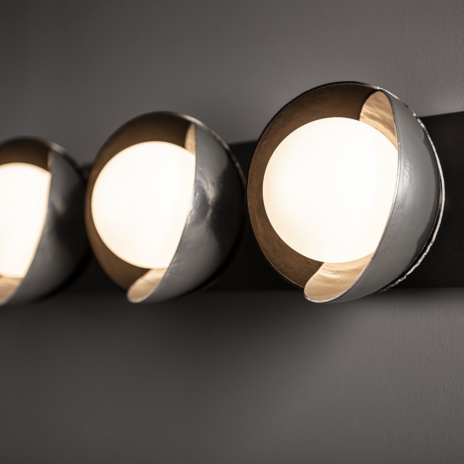 Hubbardton Forge - 201379-SKT-14-85-GG0711 - Brooklyn 5-Light Straight Double Shade Bath Sconce - Brooklyn - Oil Rubbed Bronze