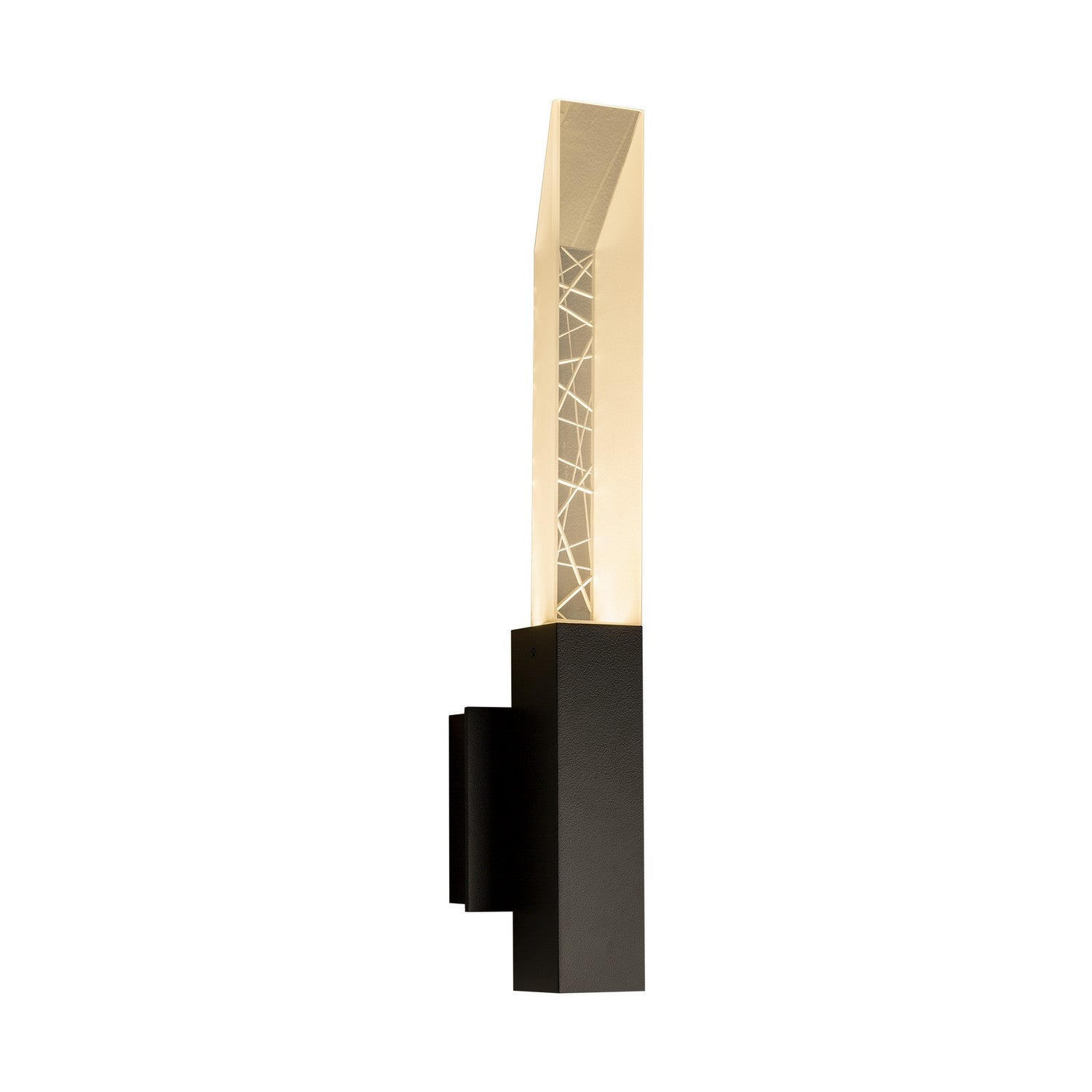 Hubbardton Forge - 302620-SKT-80-ZM0618 - Refraction Outdoor Sconce - Refraction - Coastal Black