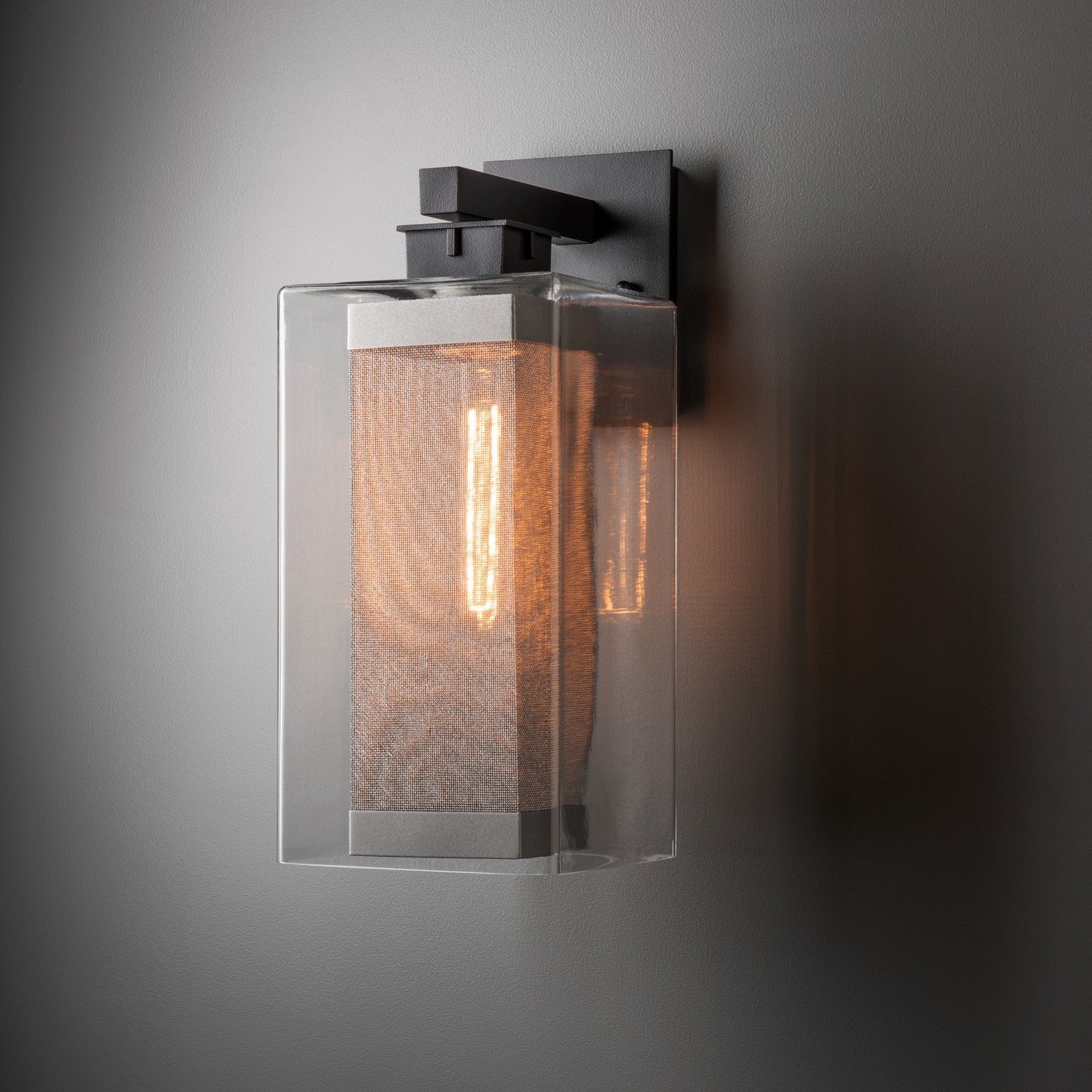 Hubbardton Forge - 304854-SKT-80-72-ZM0707 - Polaris Outdoor Large Sconce - Polaris - Coastal Black