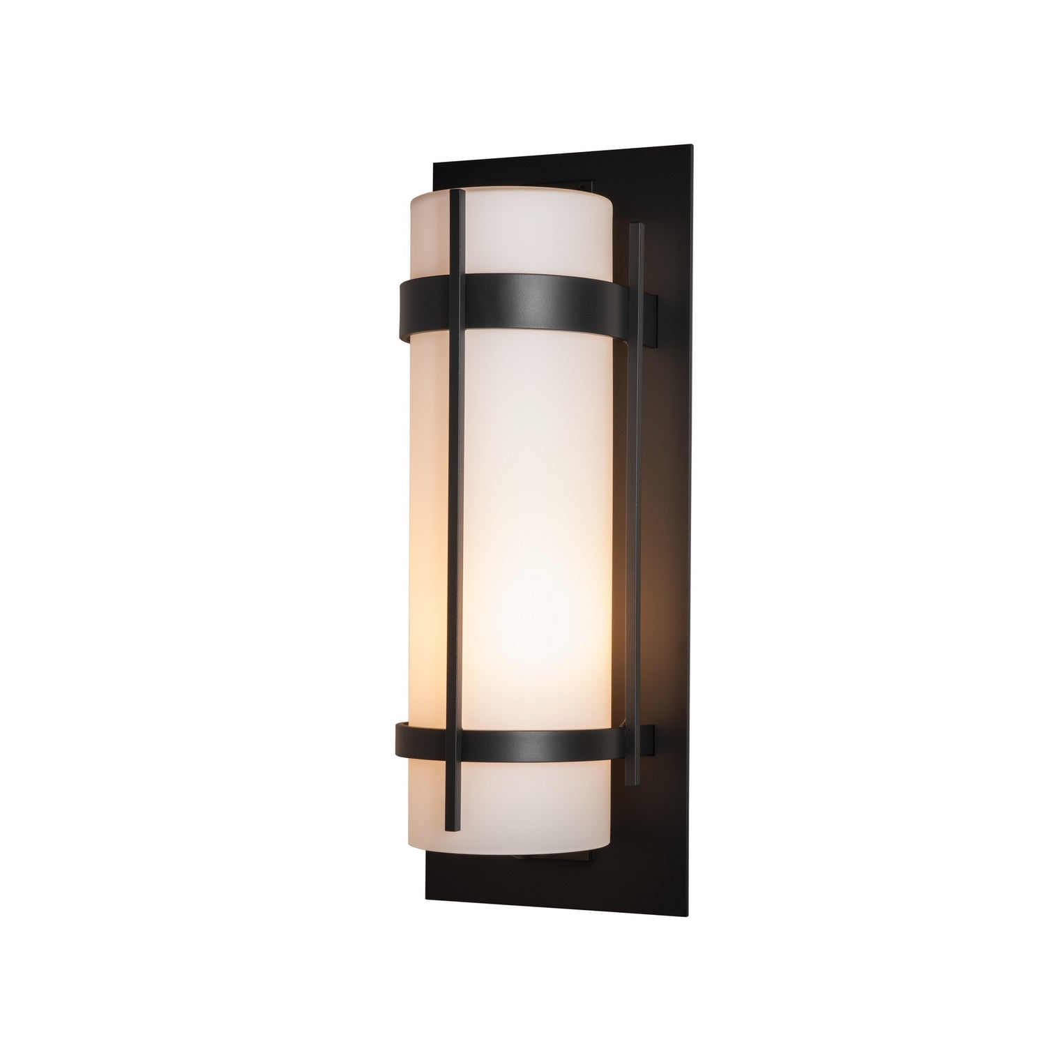 Hubbardton Forge - 305895-SKT-80-GG0240 - One Light Outdoor Wall Sconce - Banded - Coastal Black