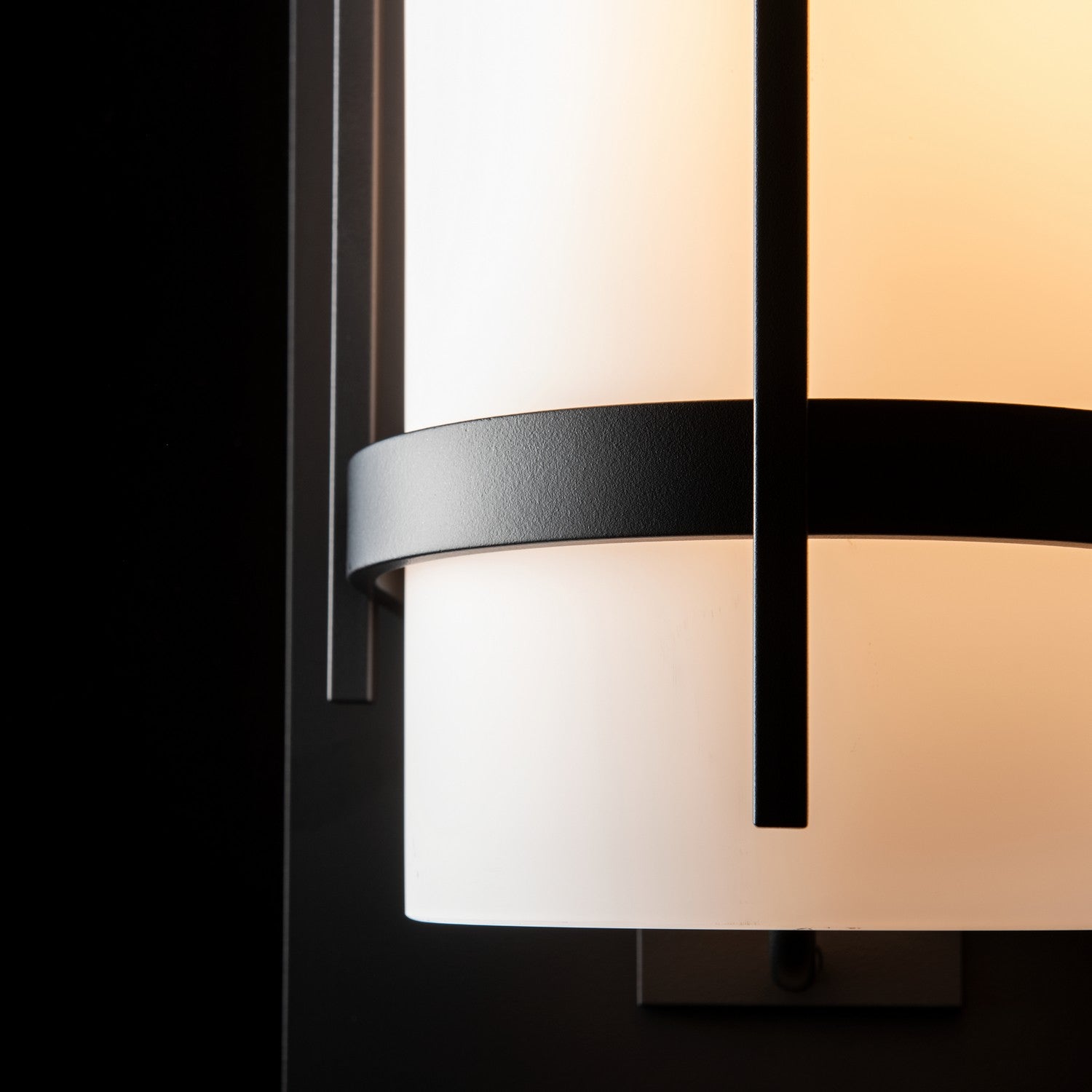 Hubbardton Forge - 305895-SKT-80-GG0240 - One Light Outdoor Wall Sconce - Banded - Coastal Black