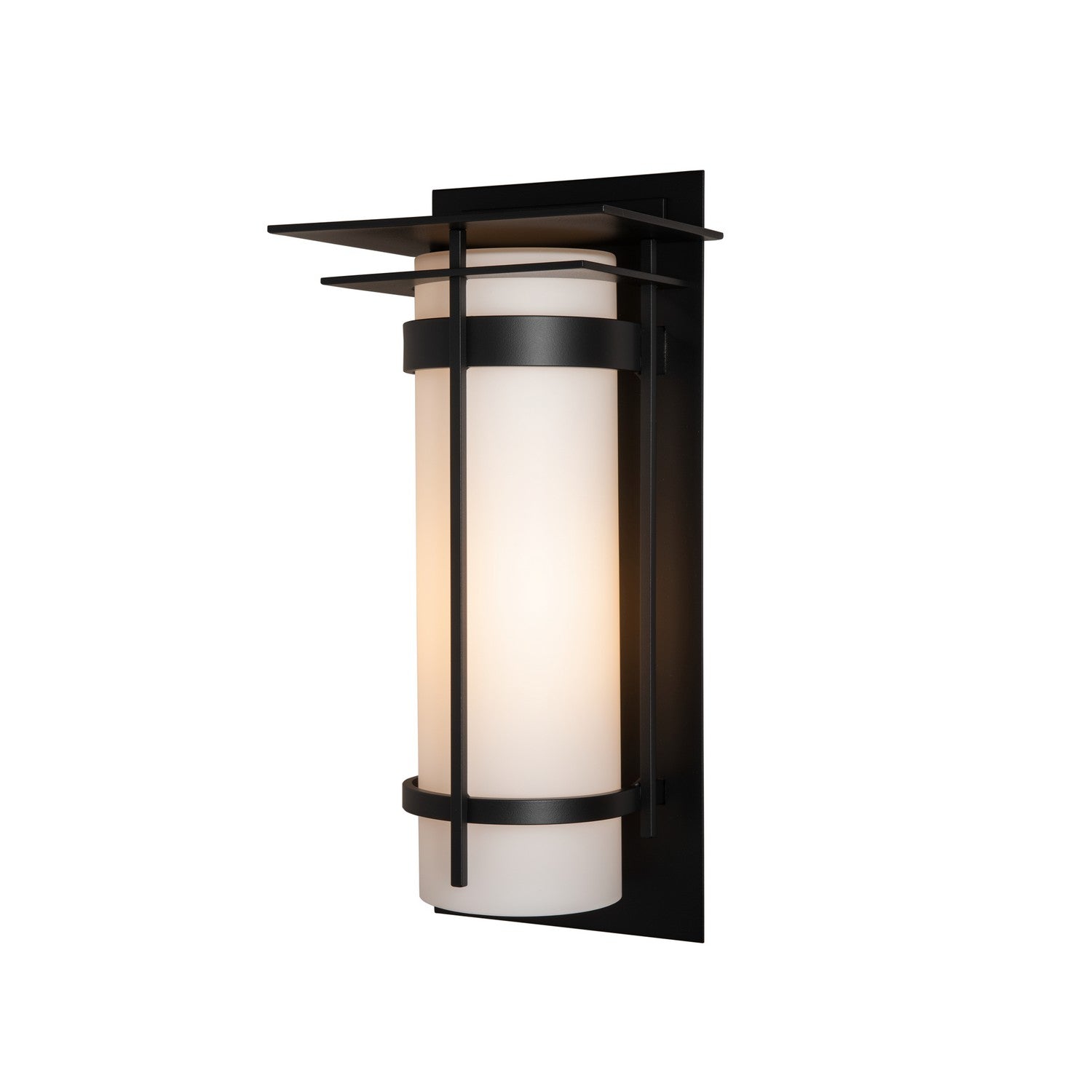 Hubbardton Forge - 305994-SKT-80-GG0037 - One Light Outdoor Wall Sconce - Banded - Coastal Black