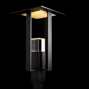 Hubbardton Forge - 344830-SKT-80-72-ZM0687 - One Light Outdoor Post Mount - Shadow Box - Coastal Black