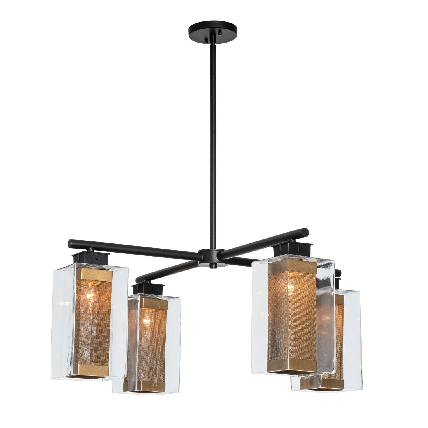 Hubbardton Forge - 364213-SKT-MULT-80-70-ZM0093 - Polaris Outdoor 4-Light Pendant - Polaris - Coastal Black