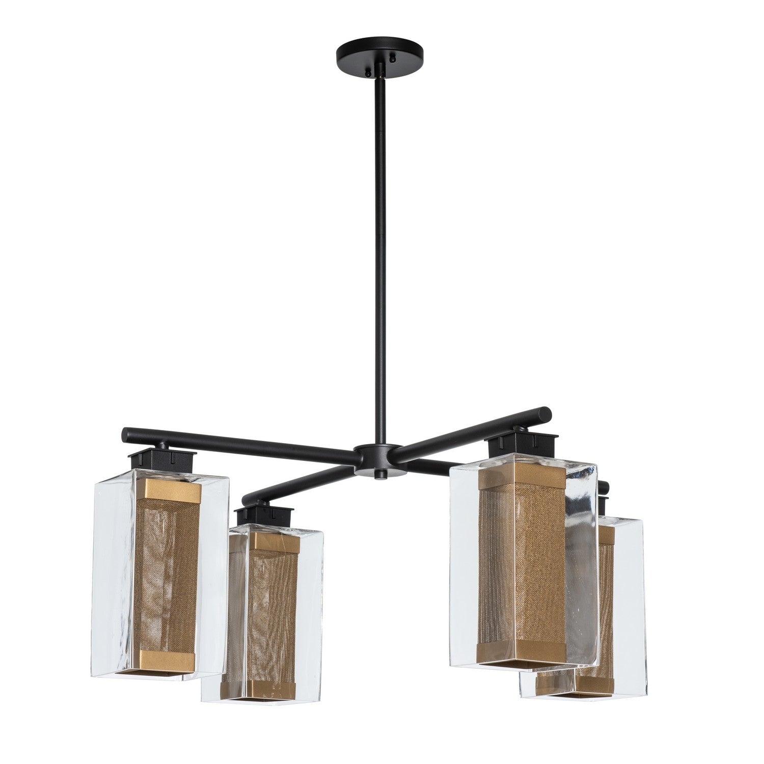 Hubbardton Forge - 364213-SKT-MULT-80-70-ZM0093 - Polaris Outdoor 4-Light Pendant - Polaris - Coastal Black