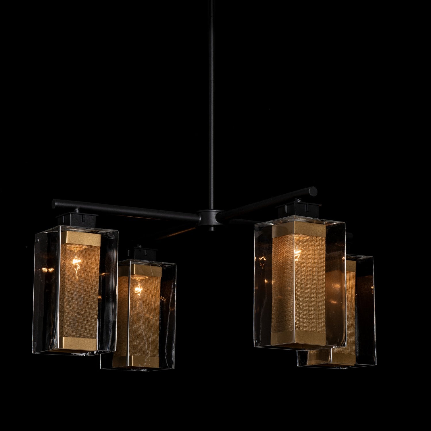 Hubbardton Forge - 364213-SKT-MULT-80-70-ZM0093 - Polaris Outdoor 4-Light Pendant - Polaris - Coastal Black