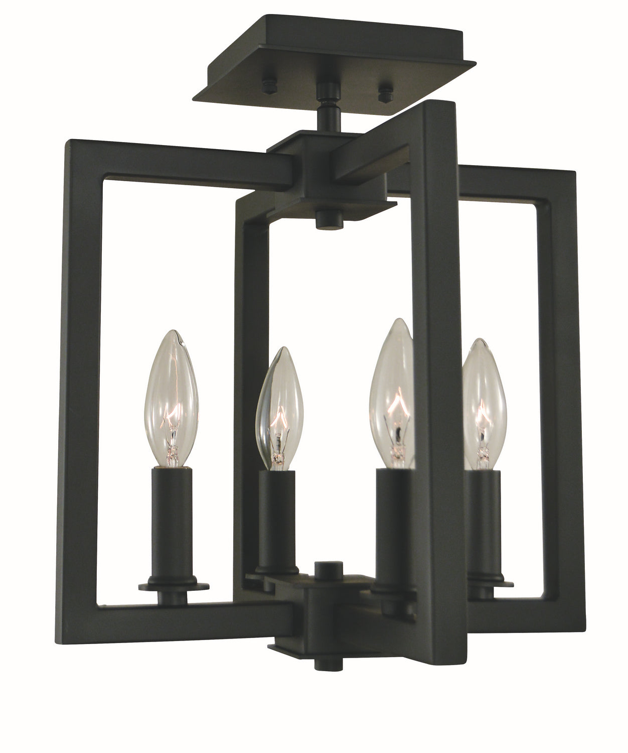 Framburg - L1184 MBLACK - Four Light Dual Mount - Andrew - Matte Black