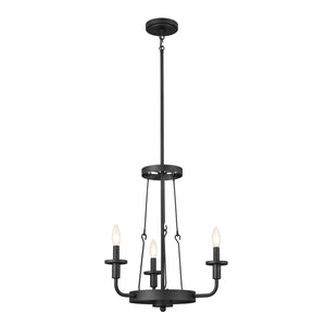 Kichler - 52450BKT - Three Light Mini Chandelier - Vetivene - Textured Black